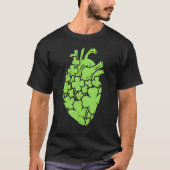 Shamrock Hear Cardiac Nurse St Patricks Day Anatom T-shirt (Voorkant)