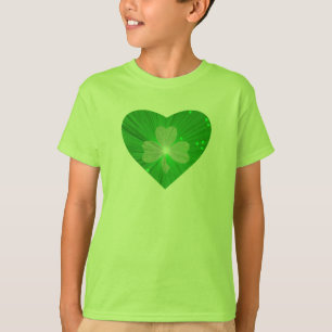 Shamrock Heart Basic American kleding t-shirt kind