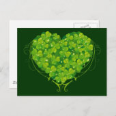 Shamrock Heart Briefkaart (Voorkant / Achterkant)