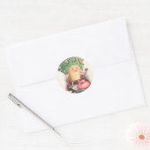  Shamrock Heart en Key St Patrick's Day Ronde Sticker (Envelop)
