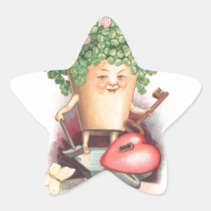  Shamrock Heart en Key St Patrick's Day Ster Sticker