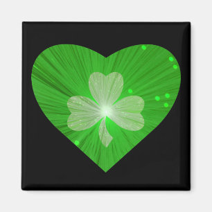 Shamrock Heart fridge magnet zwart Magneet