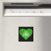 Shamrock Heart frigo aimant noir (In Situ (Lave-vaisselle))