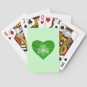 Shamrock Heart Green-speelkaarten Pokerkaarten