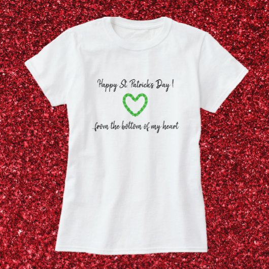 Shamrock Heart Happy St. Patrick's Day T-shirt