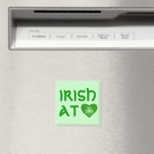 Shamrock Heart 'Irish at Heart' aimant vert (In Situ (Lave-vaisselle))