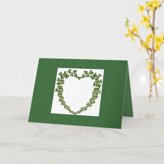 Shamrock Heart Kaart (Gele Bloem)