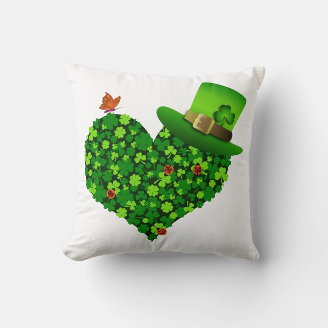 Shamrock Heart-Sierkussen Kussen (Voorkant)