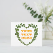 Shamrock Heart St. Patrick's Day Briefkaart (Staand voorkant)