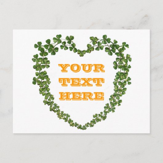 Shamrock Heart St. Patrick's Day Briefkaart (Voorkant)