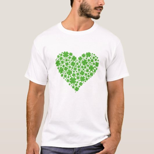 Shamrock Heart - St Patrick's Day T-shirt (Voorkant)
