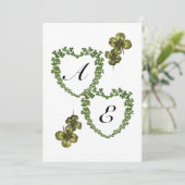 SHAMROCK HEARTS MONOGRAM AANKONDIGING (Staand voorkant)