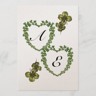 SHAMROCK HEARTS MONOGRAM champagne Aankondiging