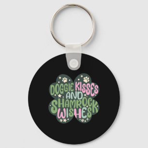 Shamrock Hond Kusjes Shamrock Wensen St Patricks Sleutelhanger