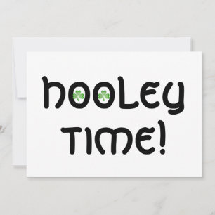 Shamrock 'Hooley Time' invitation blanc