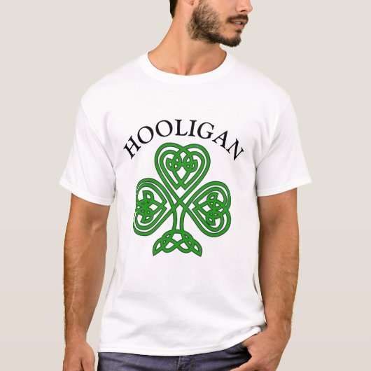 Shamrock Hooligan Funny St. Patrick's Day T-shirt (Voorkant)