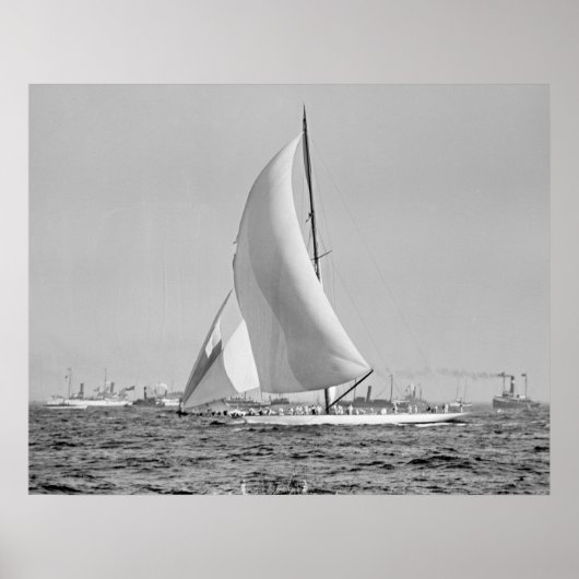 Shamrock III tijdens de Amerikaanse Cup 1903 Poster (Voorkant)