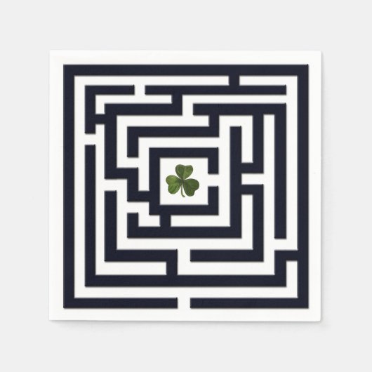 Shamrock in de Black Labyrinth Challenge Servetten (Voorkant)