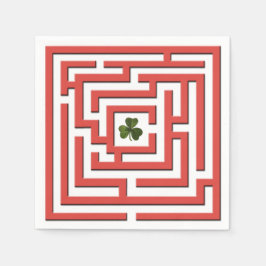 Shamrock in de Red Labyrinth Challenge Servetten