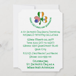 Shamrock Indiase Ierland VS-vlaggen Kaart