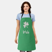 Shamrock Irish Happy St Patricks Day Schort (Gedragen)