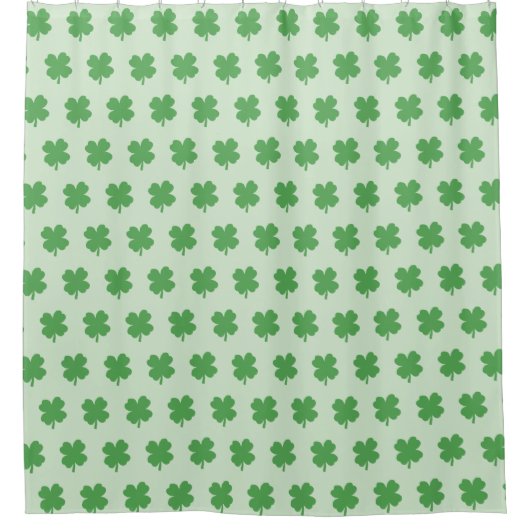 Shamrock Irish Pattern Four Leaf Clover Coffee Mok Douchegordijn (Voorkant)