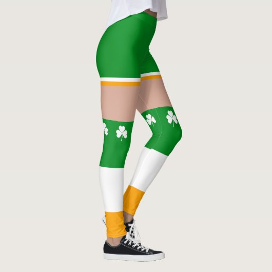 Shamrock Irish St Patricks Day Novelty Fun Leggings (Rechts)