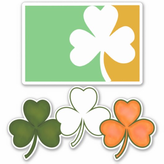 Shamrock Irish St Patricks day Sticker (Voorkant)
