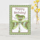 Shamrock irlandais 1 Bonne mars Carte d'anniversai (Fleur jaune)