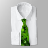 Shamrock irlandais monogramme Cravate double face (Attaché)