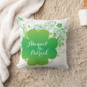 Shamrock irlandais personnalisé Coussin d'accent (Couverture)