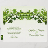 shamrock irlandais, tournois programme de mariage (Devant / Derrière)
