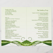 shamrock irlandais, tournois programme de mariage (Dos)