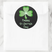 Shamrock 'Jour de la St Patrick' autocollant rond (Sac)