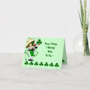 Shamrock Kaart Irish Blessing St. Patrick's Day