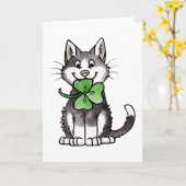 Shamrock Kat Kaart (Gele Bloem)