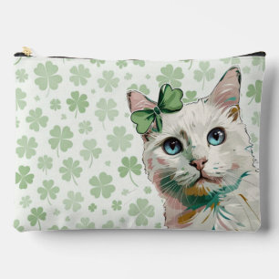 Shamrock kat met blauwe ogen etui