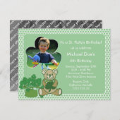 Shamrock Kind St. Patrick's Day Bash Kaart (Voorkant / Achterkant)