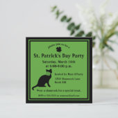 Shamrock Kitty St. Patrick's Day Invitation (Debout devant)