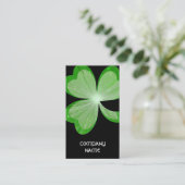 Shamrock Large Black visitekaartje (Staand voorkant)