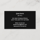 Shamrock Large Black visitekaartje (Achterkant)