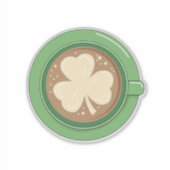Shamrock Latte Tri-Blend Sticker (Voorkant)