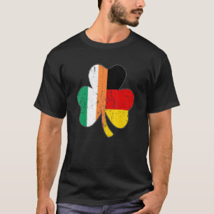 Shamrock leaf irish german flag for St Patricks da T-shirt