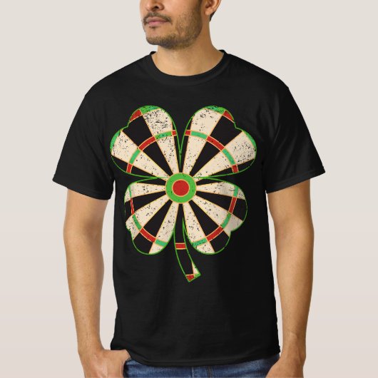  Shamrock Leaf Lucky Darts St. Patrick's Da T-shirt (Voorkant)