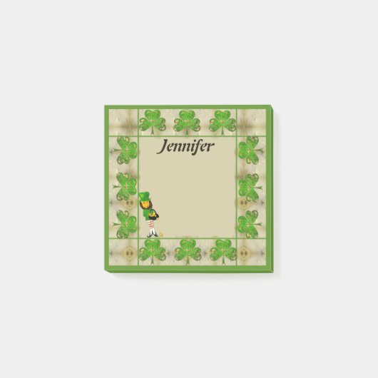 Shamrock Leprechaun Post-It Opmerkingen Post-it® Notes (Voorkant)