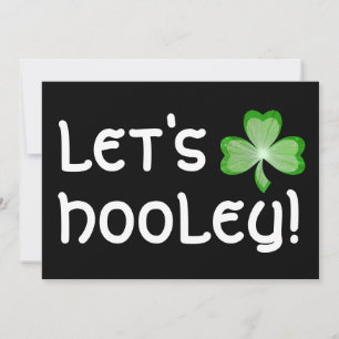 Shamrock 'Let's Hooley' invitation noir