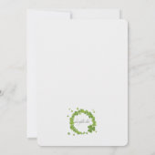 Shamrock Lijst Invitation Aankondiging (Achterkant)