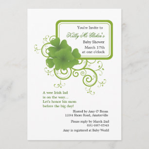 Shamrock Lijst Invitation Kaart