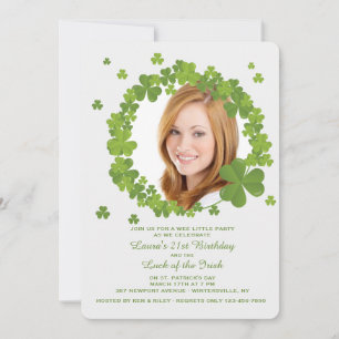 Shamrock Lijst Invitation Kaart