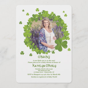 Shamrock Lijst Photo Invitation Kaart